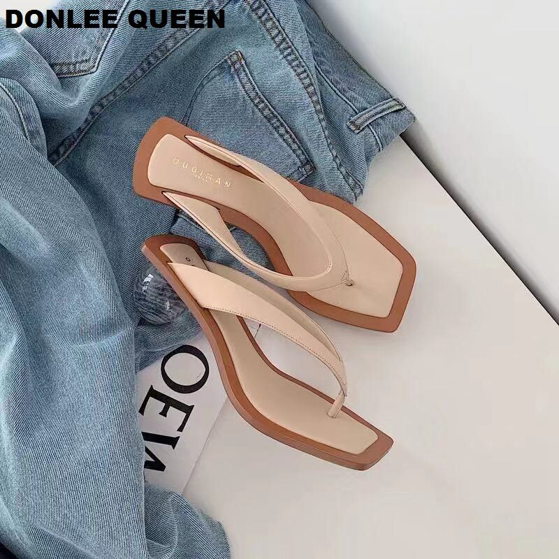 Zomer Slippers Slippers Helder Transparant Med Hak Slides Ronde Bal Hak Slipper Sandalen Voor Party Schoenen Vrouwen