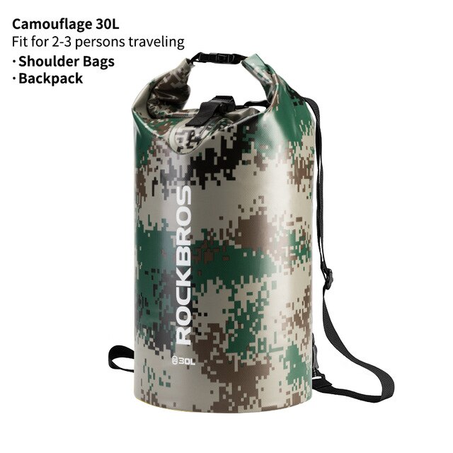 ROCKBROS 30L/40L Waterproof Bags Storage Dry Sack Bag For Canoe Kayak Rafting Outdoor Sport Swimming Bags Travel Kit Backpack: ST-006C 30L