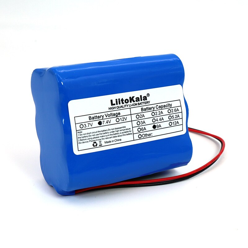 Liitokala 7.4V 18650 Lithium Battery Pack 2S3P 9ah Fishing LED Light Bluetooth Speaker 8.4V Emergency DIY batteries with PCB