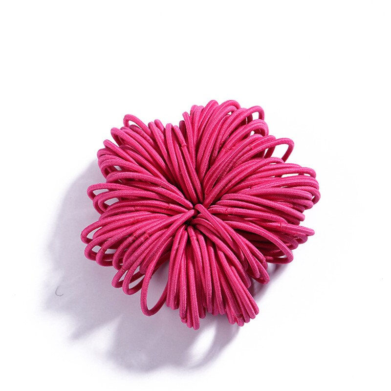 10-600PCS Cute Girls Colourful Ring Disposable Elastic Hair Bands Ponytail Holder Rubber Band Scrunchies Kids Hair Accessories