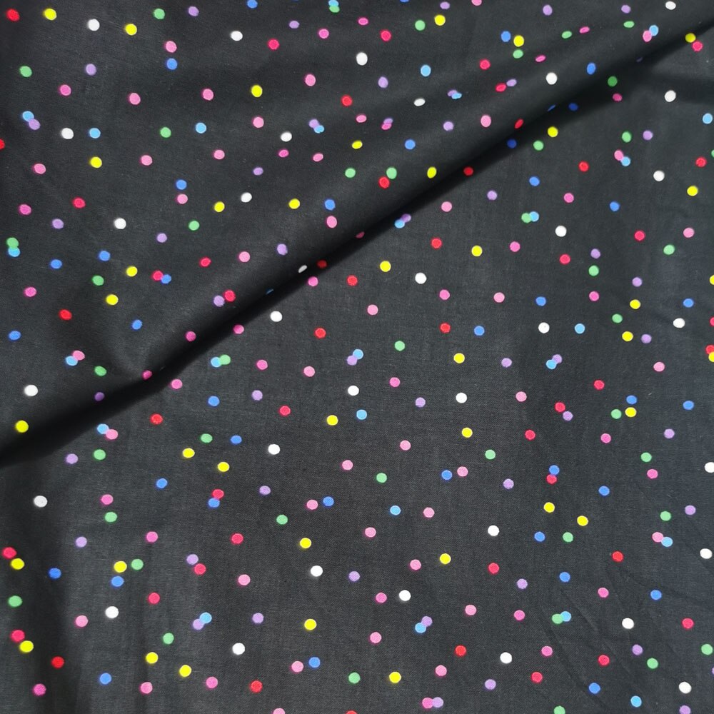 Tissu en coton multicolore arc-en-ciel, plusieurs couleurs, motifs à pois, bricolage, couture de vêtements, Patchwork