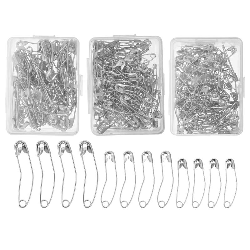 2/3 Dozen Veiligheid Metalen Pin Gebogen Naaien Quilten Buigen Pin Duurzaam Diy Accessoires: Silver 3 boxes