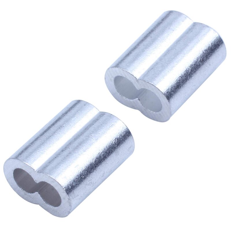 150 Pcs Aluminum Crimping Loop Sleeve For Diameter Wire Rope And Cable 4Mm &amp; 3Mm