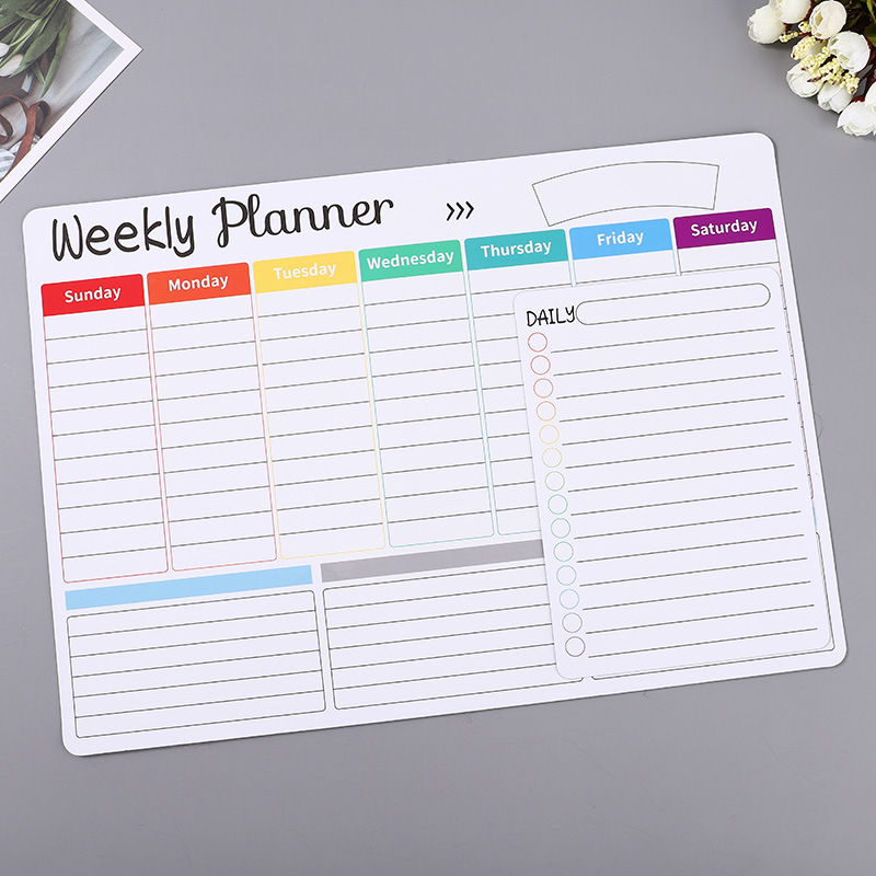 Magnetische Kalender Voor Koelkast Maandelijkse Wekelijkse Planner Whiteboard Kalendertafel Droog Wissen Koelkast Sticker Prikbord Menu