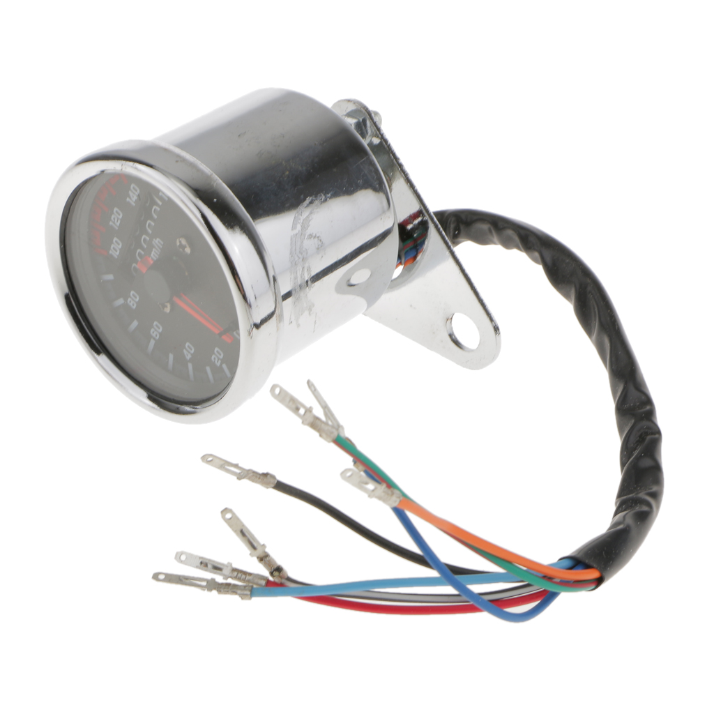 Universal Dual Motorcycle Odometer Speedometer Gauge LED Signal Light Lamp