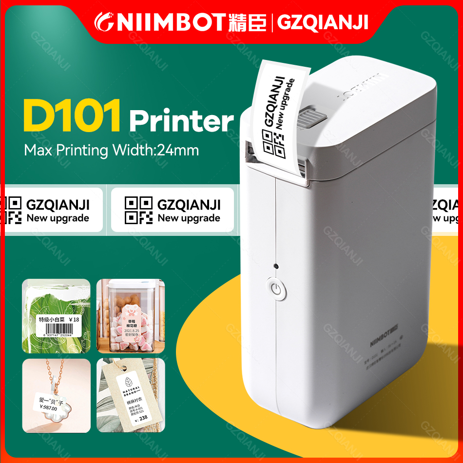 Niimbot D101 D11 Plus 24Mm Thermische Label Sticker Printer Inktloze Draagbare Pocket Barcode Maker Voor Mobiele Mini Machine