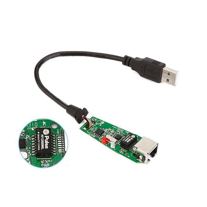 Kebidu Mini 10/100Mbps USB 2.0 Ethernet USB vers RJ45 carte réseau filaire adaptateur Lan Hub pour Windows 7/8/10/Vista/XP Linux PC