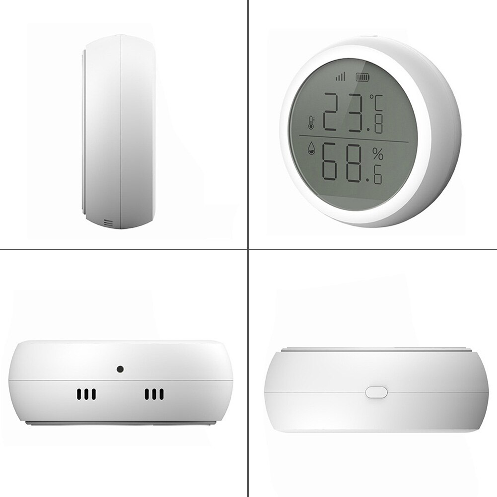 Wireless Building Automation Temperature Humidity Sensor WIFI Battery Powered With LCD Display Multifunction High Accuracy