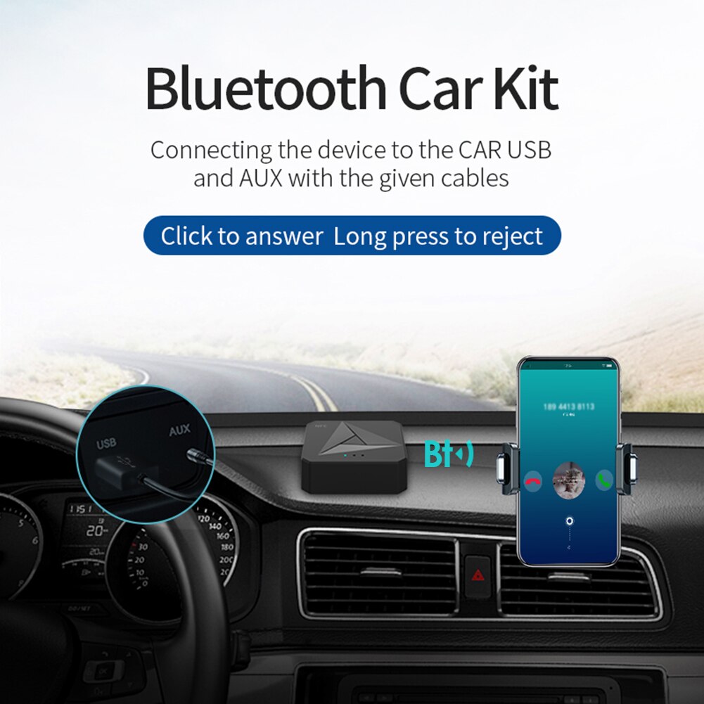 Adaptador receptor Bluetooth RCA AUX para coche, transmisor de altavoz de TV, Audio inalámbrico para elementos personales, adornos de piezas de coche