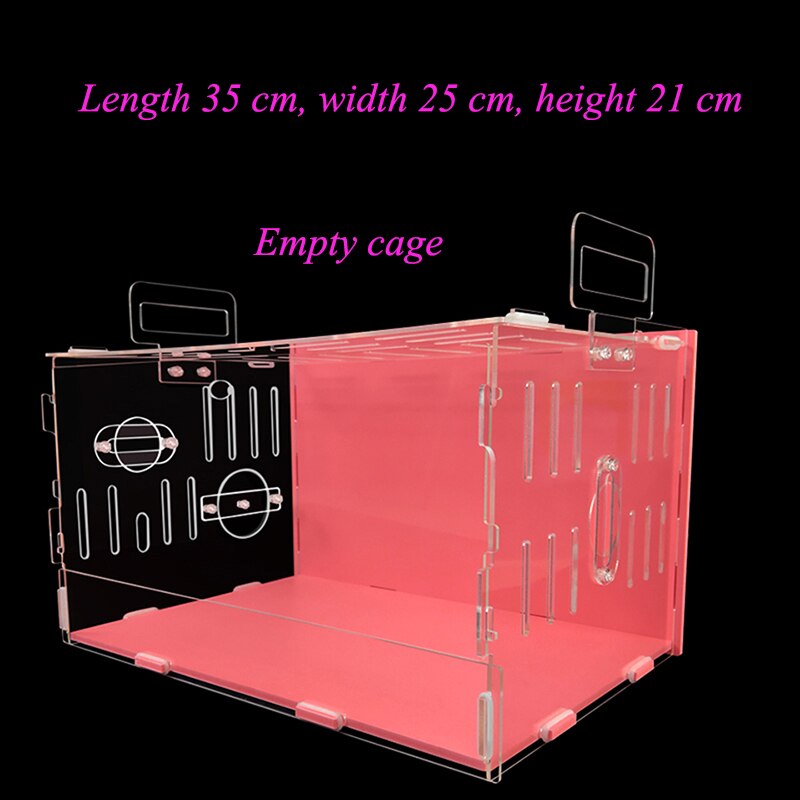 Maison de Hamster bleu grande taille Villa acrylique Double cobaye Cage petit animal de compagnie pour un Hamster Bservation nid: Empty cage-05