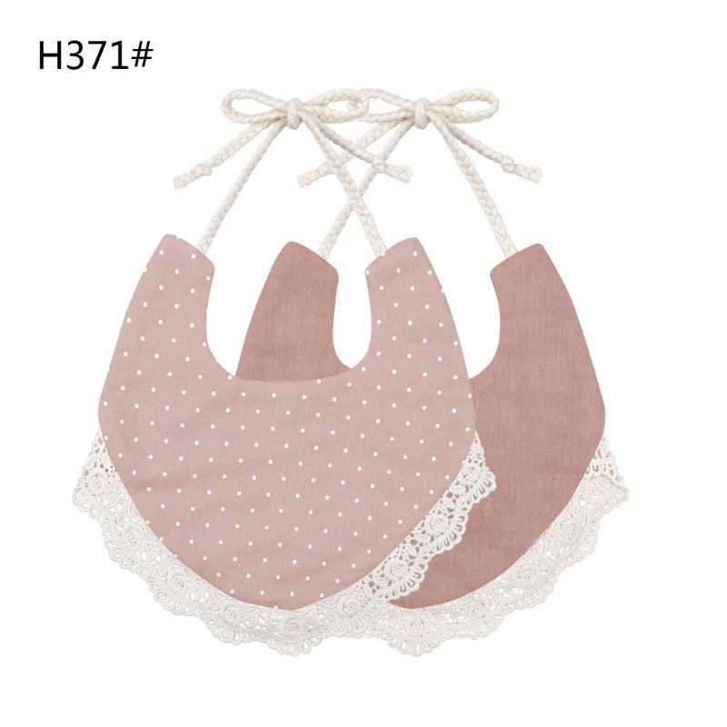 Floral Vintage Newborn Double Side Bibs Boys Girls Bandana Cotton Saliva Towel Baby Tassel Saliva Towel Double Side Bibs: H371