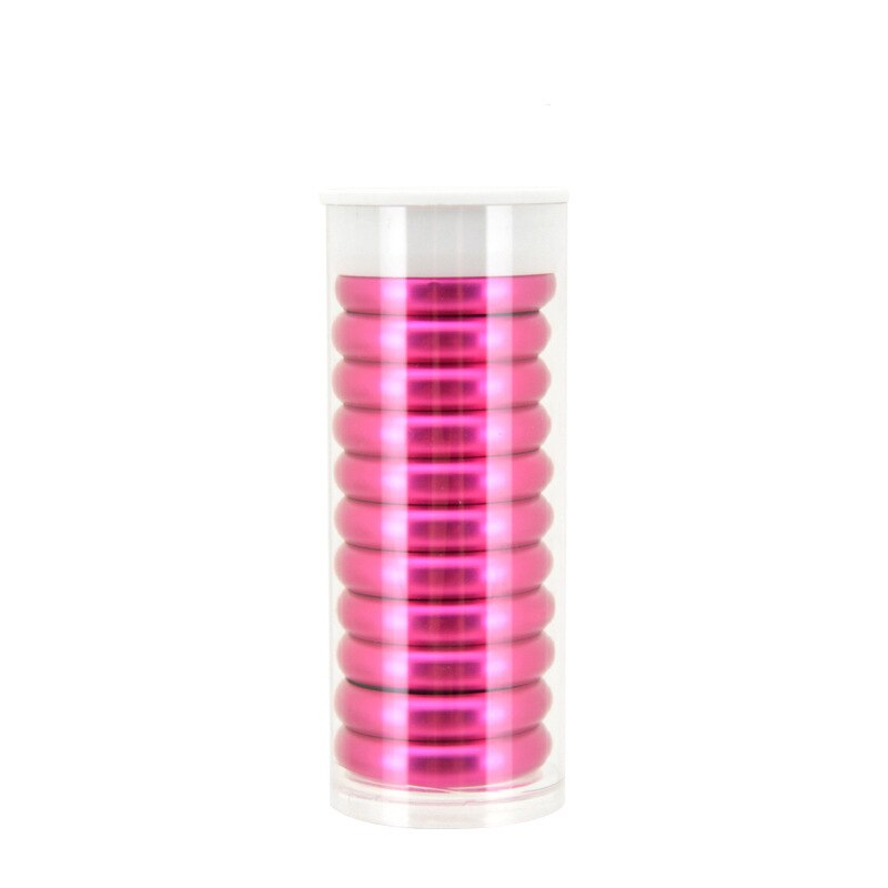 Anillas de Metal para encuadernación, anillas de 38mm con agujero De Seta para hojas sueltas, Accesorios para cuaderno, anillas de encuadernación, planificador de anillas de disco de Metal, 11 Uds.: Rose Red