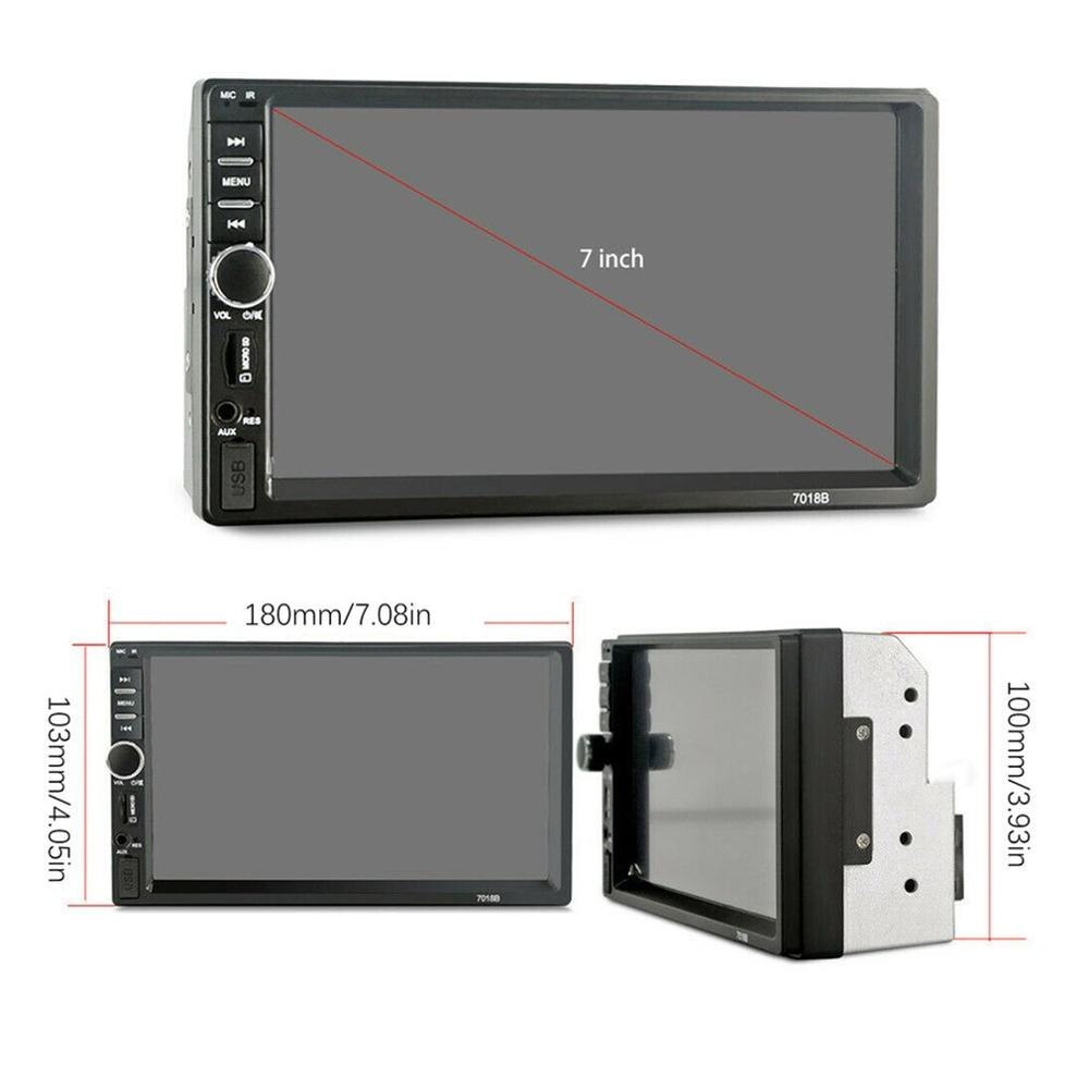 Autoradio 7 pouces grand écran avec Radio Fm stéréo Bluetooth Mp5 Player caméra de recul 7018b