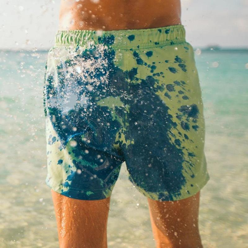 Bicchierini della spiaggia degli uomini, cambiamento di colore di acqua, pantaloni della spiaggia di colore sh calzoncini da bagno, di grandi dimensioni di temperatura cambio rapido a secco, sens E9G3