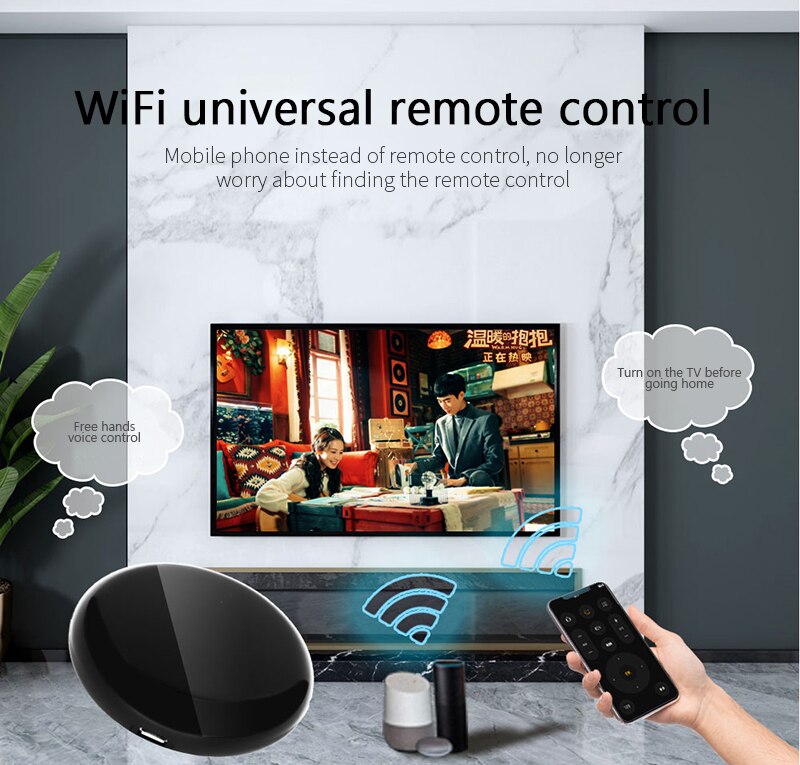 Smart Afstandsbediening Tv Airconditioner Wifi-Ir Infrarood Voice App Controle Universele Controller Met Tuya/Smart leven App