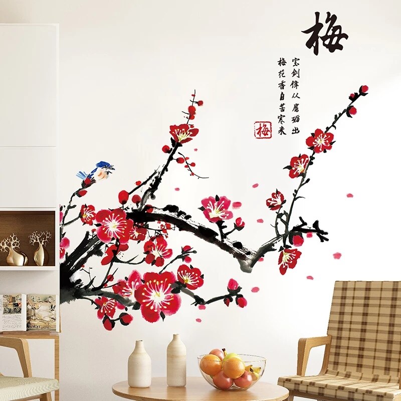 Lanterne wallstickers kinesisk stil billeder til stue dekoration teenager piger tapet soveværelse indretning hjem plakater: 03