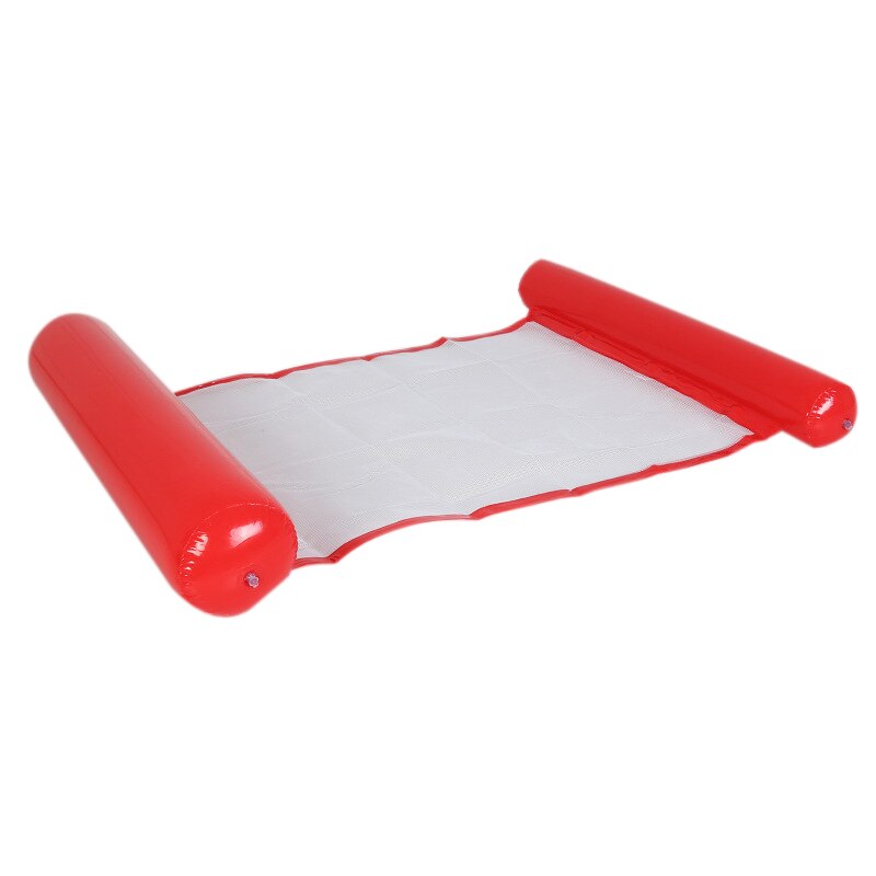 Letto gonfiabile pieghevole del galleggiante dell&#39;acqua della piscina del materasso gonfiabile di estate con le zecche gonfiabili dello stagno dell&#39;amaca dell&#39;acqua del gonfiatore: Red