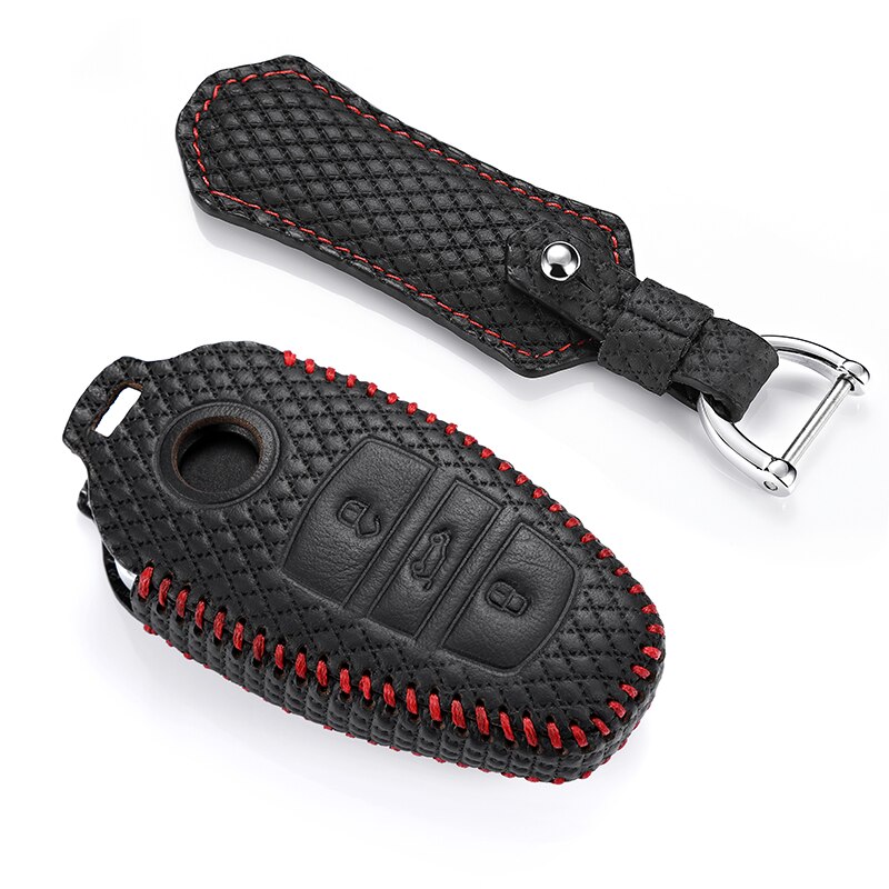 Luckeasy Key Cover Voor Vw Touareg Autosleutel Geval Lederen Houder Afstandsbediening Voor Volkswagen Sleutel 4-dz3