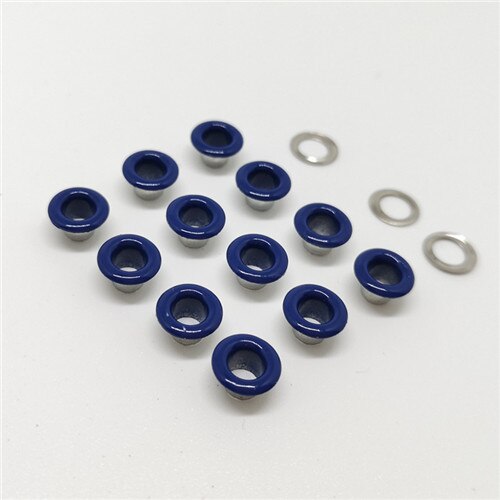 Oeillet métallique pour Scrapbooking, 100 pièces, trou de 4mm, embellissement de bricolage pour vêtements de travail, couture de vêtements: 1dark blue