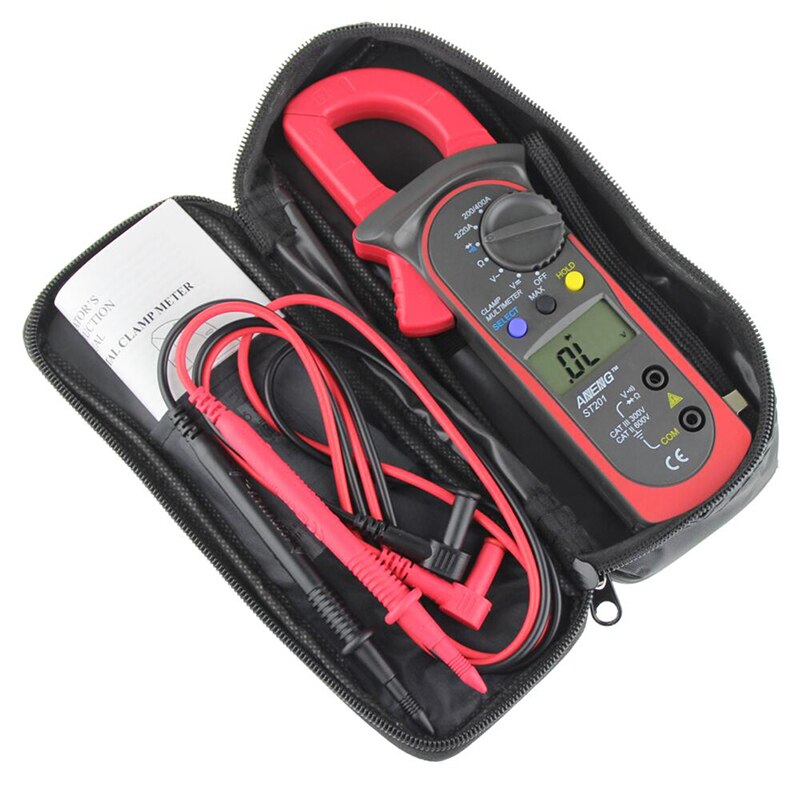 Digital LCD Clamp Multimeter OHM Amp Volt Meter AC/DC Current Resistance Tester