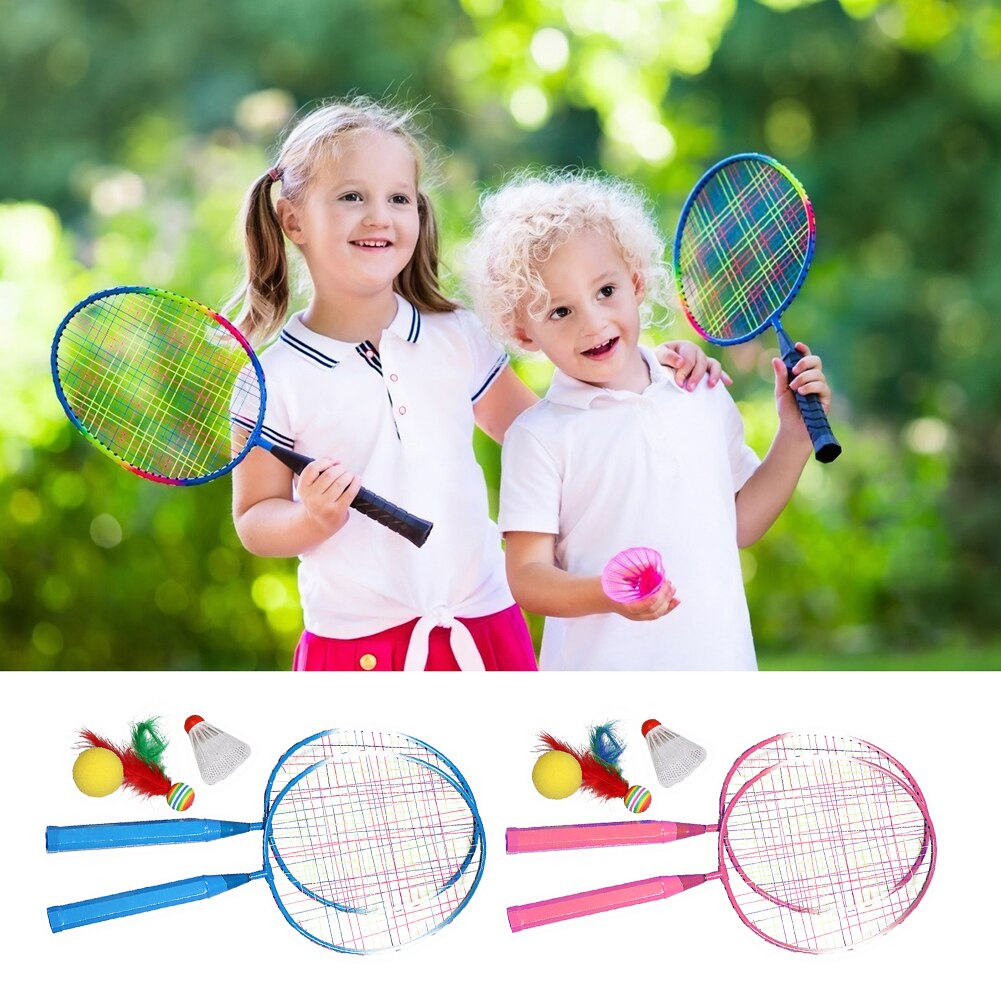 Profissional conjunto de raquetes badminton crianças equipamento esporte peteca raquete jogar jogos raquete badminton