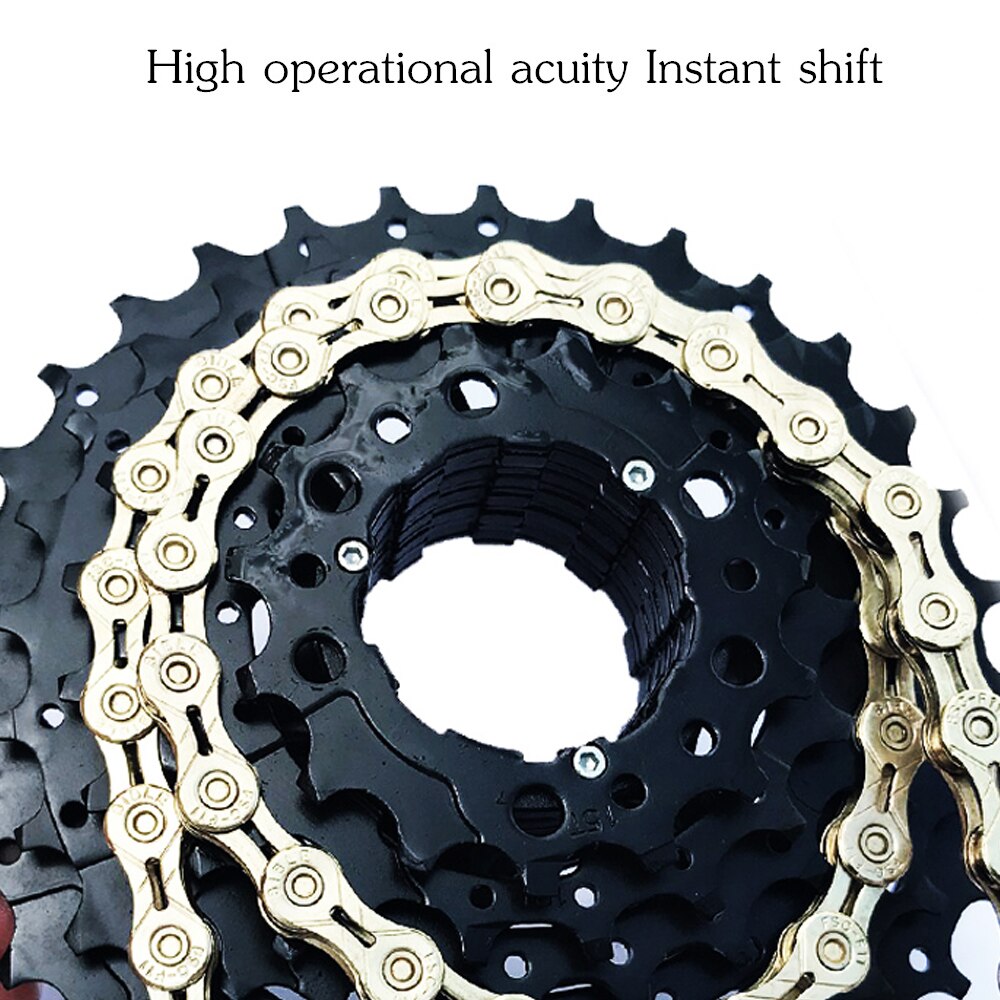 VXM 11 speed Bicycle chain silver half hollow bike chain mountain road bike full hollow chains ultralight 116L gold Bicycle Part
