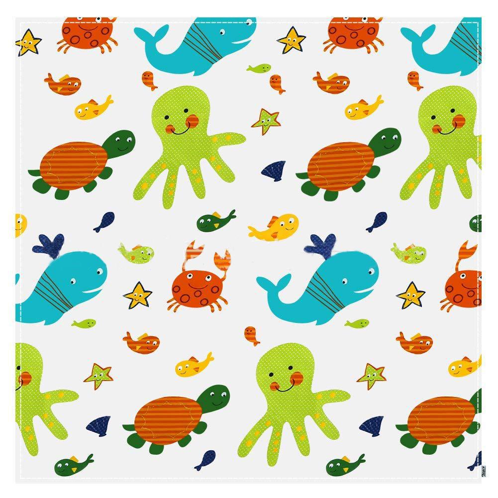 110Cm Onderwater Wereld Patternchildren 'S Eetkamerstoel Anti-Slip Pad Waterdichte Vloermat Multifunctionele Kussen Baby Speelkleed