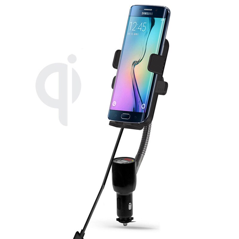 Mobile Phone Holder Mount Qi Cigarette Lighter Car Charger Multifunction Universal Fast Dual USB Charger Wireless Charging