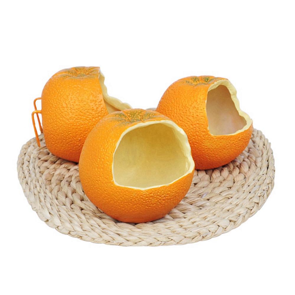 1 Pc Leuke Vogel Papegaai Feeder Kooi Vogel Opknoping Feeder Oranje Vormige Papegaai Voeden Kom Vogel Voeden Tool Voor Kooi