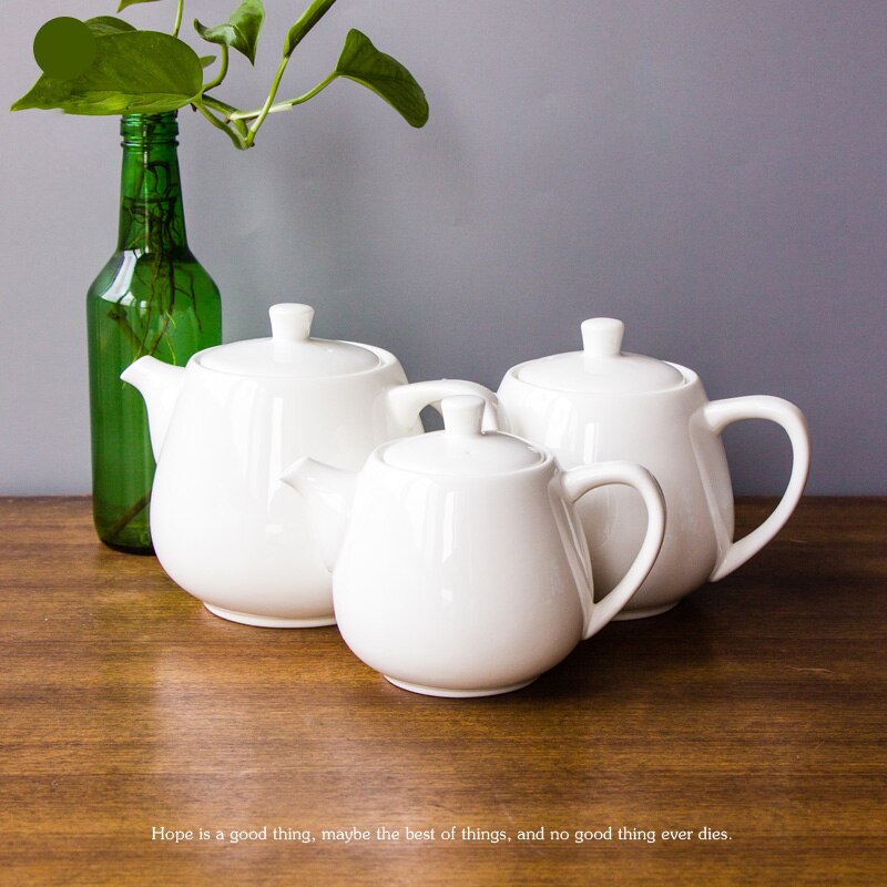 3 Size 450ml/700ml/900ml White Ceramic Coffee Pot Ceramic Coffee Pot Bone China The Restaurant Home Daily Tea Pot