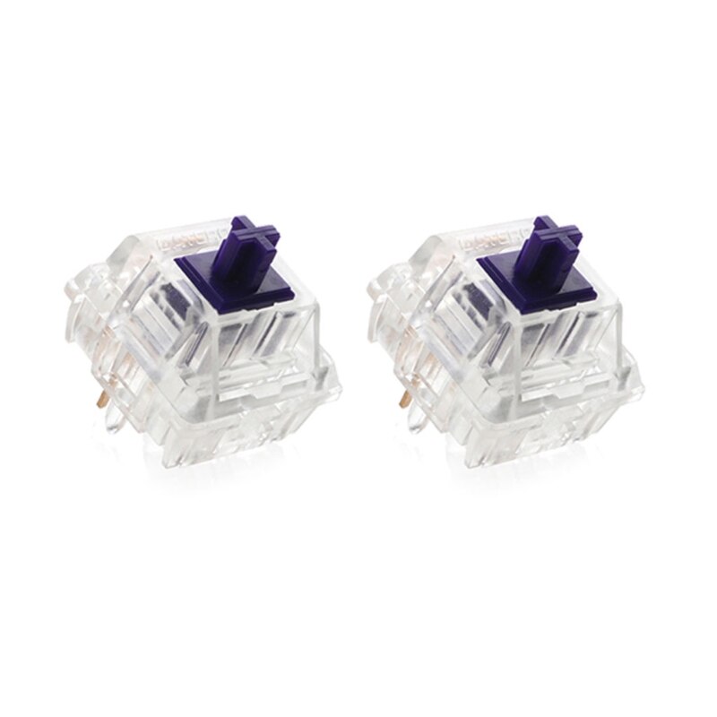 Zealio Switches (Tactile) V2 Purple Custom 62g 65g 67g 78g Transparent Shell for Mechanical Keyboard 2 Pieces/Set: 78g 
