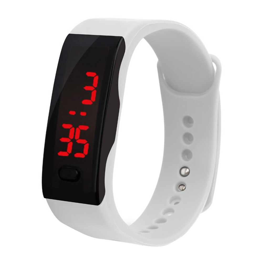 Sport armbånd smarte kvinder ure digital elektronisk damer armbåndsur til kvinder ur kvindeligt armbåndsur hodinky reloges: Hvid