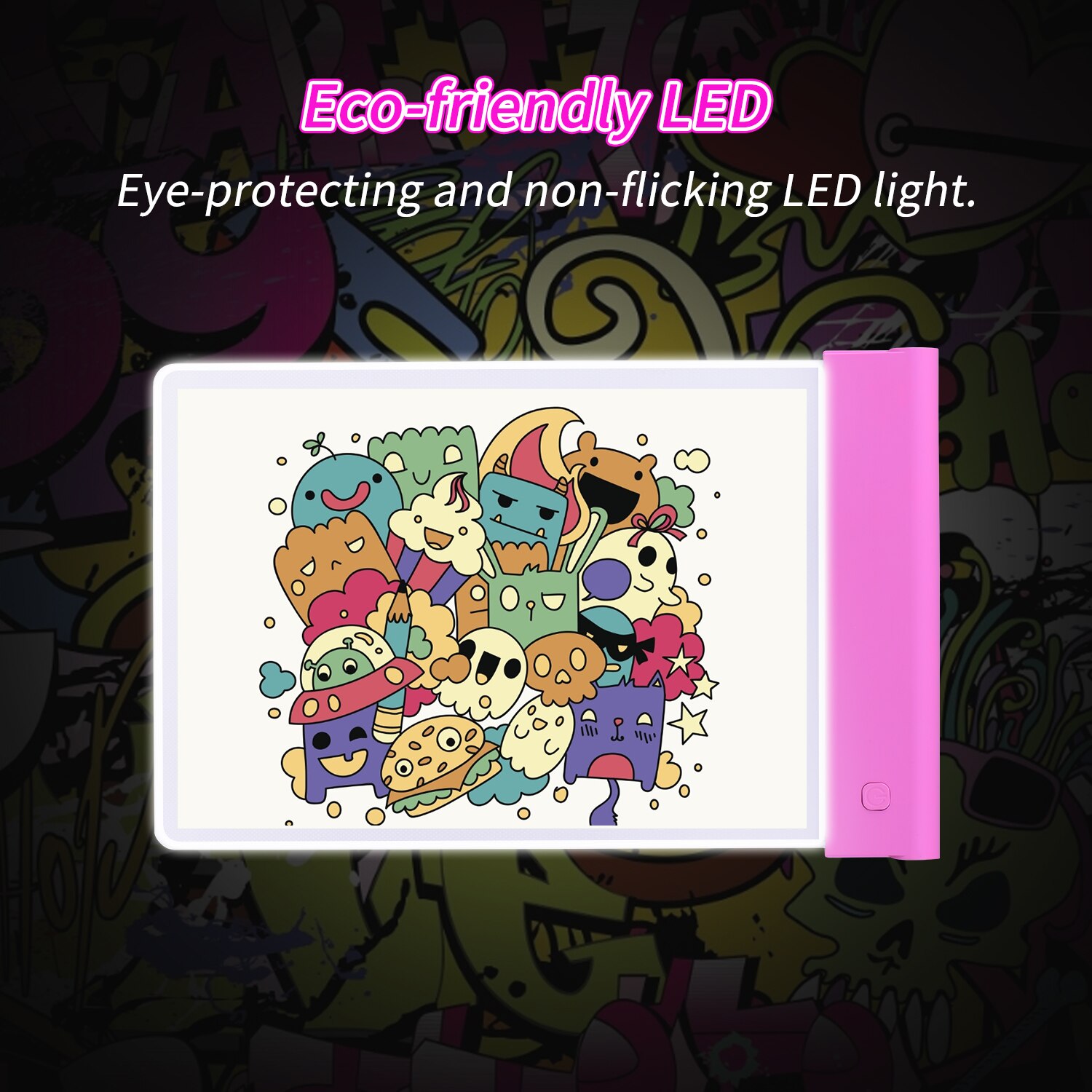 A4 Portable LED Light Box Tracer Ultra-thin Artcraft Tracing Light Pad 3 Levels Dimmable Brightness Battery Powered for Drawing