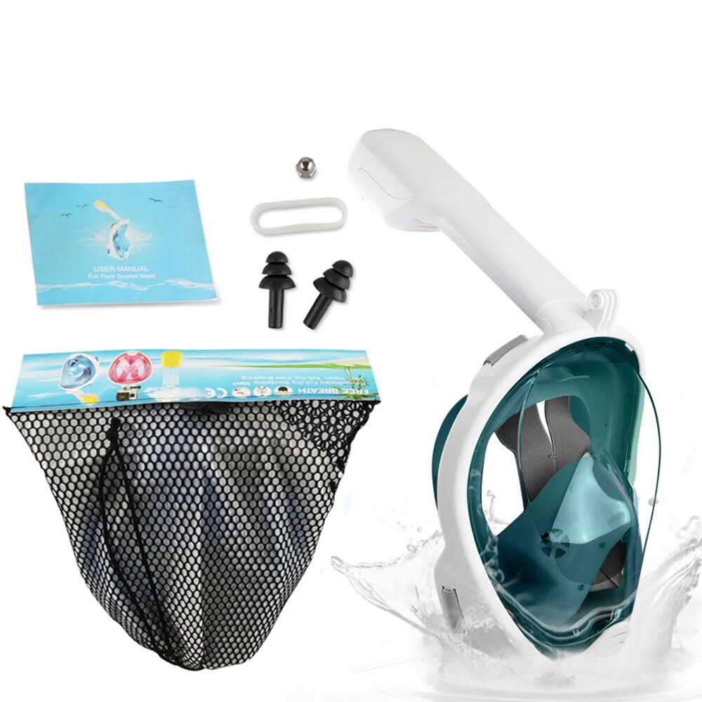 volle Gesicht Scuba Tauchen Maske Anti Fog Goggles mit Kamera Montieren Unterwasser Weiten Blick Schnorchel Schwimmen maske für Erwachsene jugend: 1A