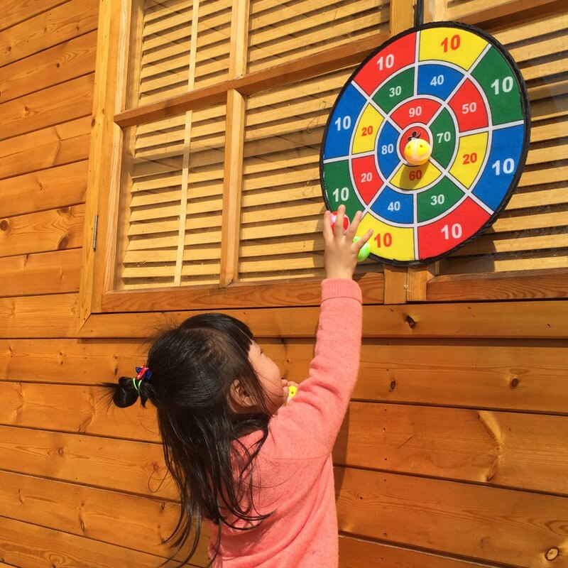 [Lustige] Sport Spielzeug Sozialen Eltern-Kind Spiel Sicherheit Dart Board Mit 8 stücke Klebrige balls Set Schießen spiel Familie interaktive spielzeug