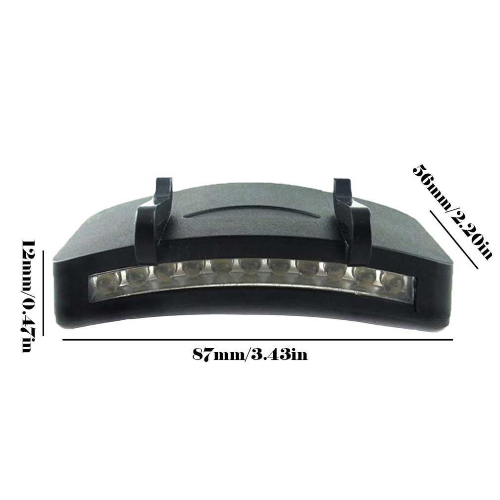 11 LEDs Super Bright Cap Light Battery/Charging Headlight Flashlight Head Cap Hat Light Clip on Light for Fishing Hiking