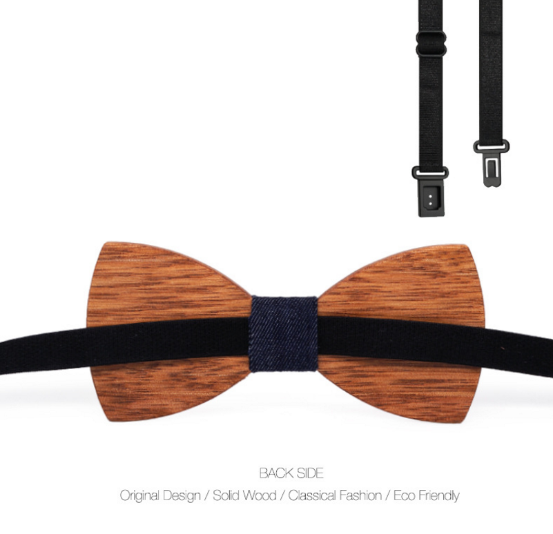 Wood Bow Tie Mens Wooden Bow Ties Party Business Butterfly Cravat Party Ties For Men Wood Ties Women Kids