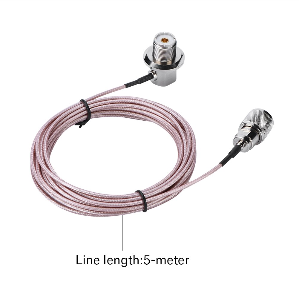 brand SOONHUA Coaxial Coax Cable 5M Coaxial Coax Cables Male to Female Socket Adapter for Mobile Radio Antenna
