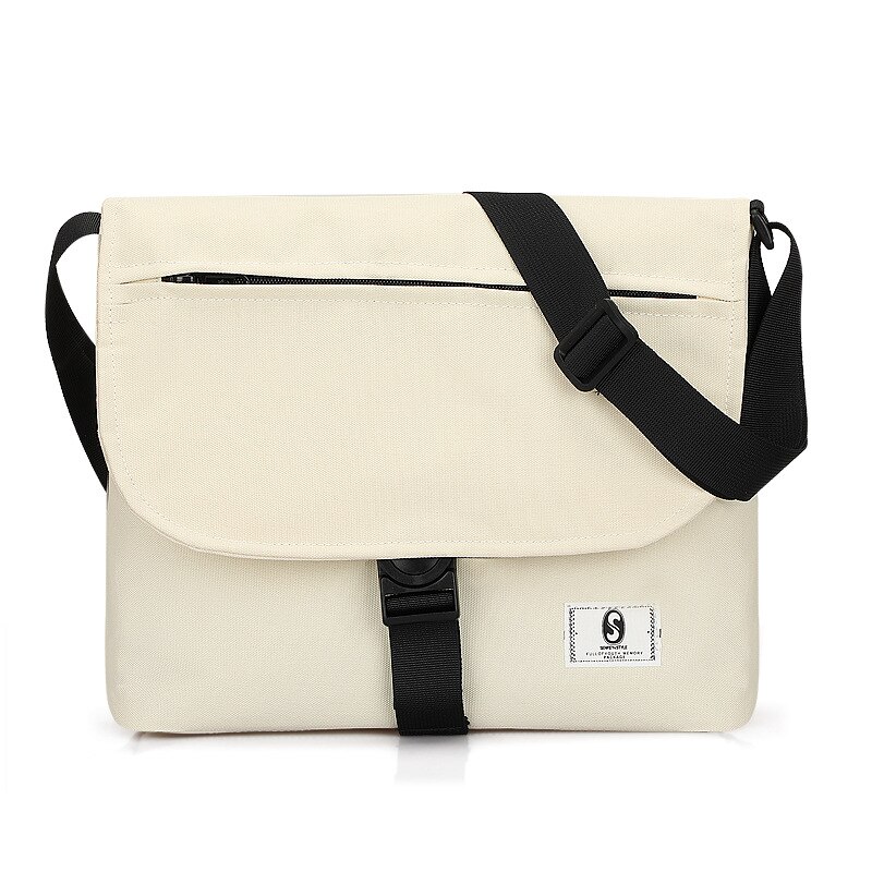 schoudertassen Mannen Bedrijf Tassen heren Casual Messenger Bag Enkele Schoudertas Crossbody Tassen: Beige