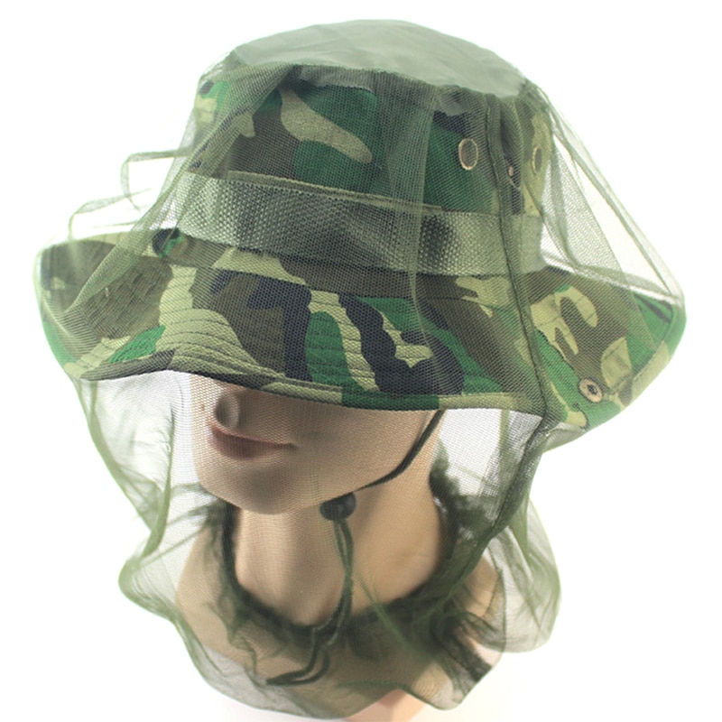 Midge Mosquito Hoed Outdoor Insect Hat Vissen Insect Bee Fly Mozzie Bug Mesh Head Netto Gezicht Protector Travel Camping