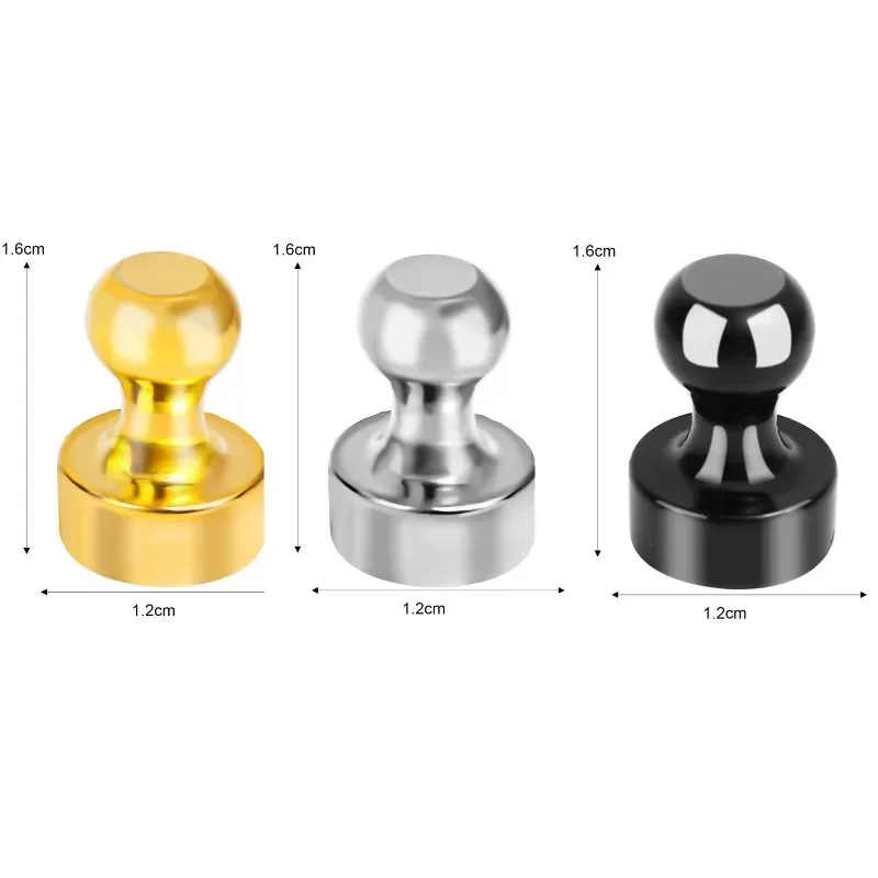 50/1PCS Small Strong Magnetic Push Pins Whiteboard Pushpin Office Sucker Thumbtack Metal Neodymium Magnets Fridge Cone Pushpins
