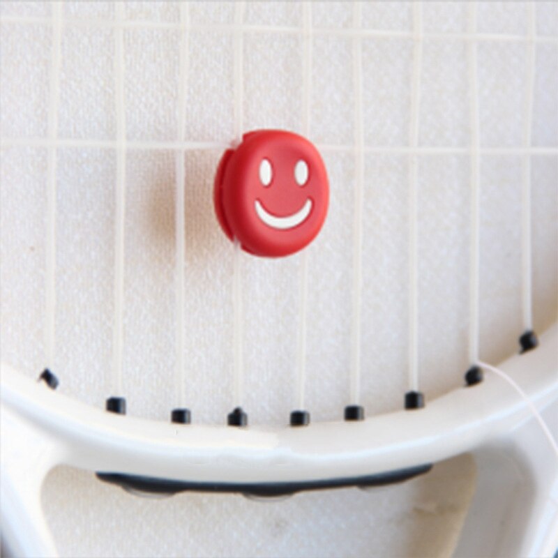 Smile Emoticon-amortiguador de vibración para raqueta de tenis, accesorio deportivo de silicona antivibración, para reducir la vibración