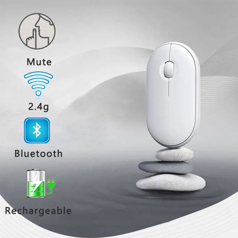 Drahtlose Maus Wiederaufladbare Bluetooth Stille Ergonomische Computer Verbinden Multi Gerät Für iPad Mac Tablette Macbook Luft Laptop PC