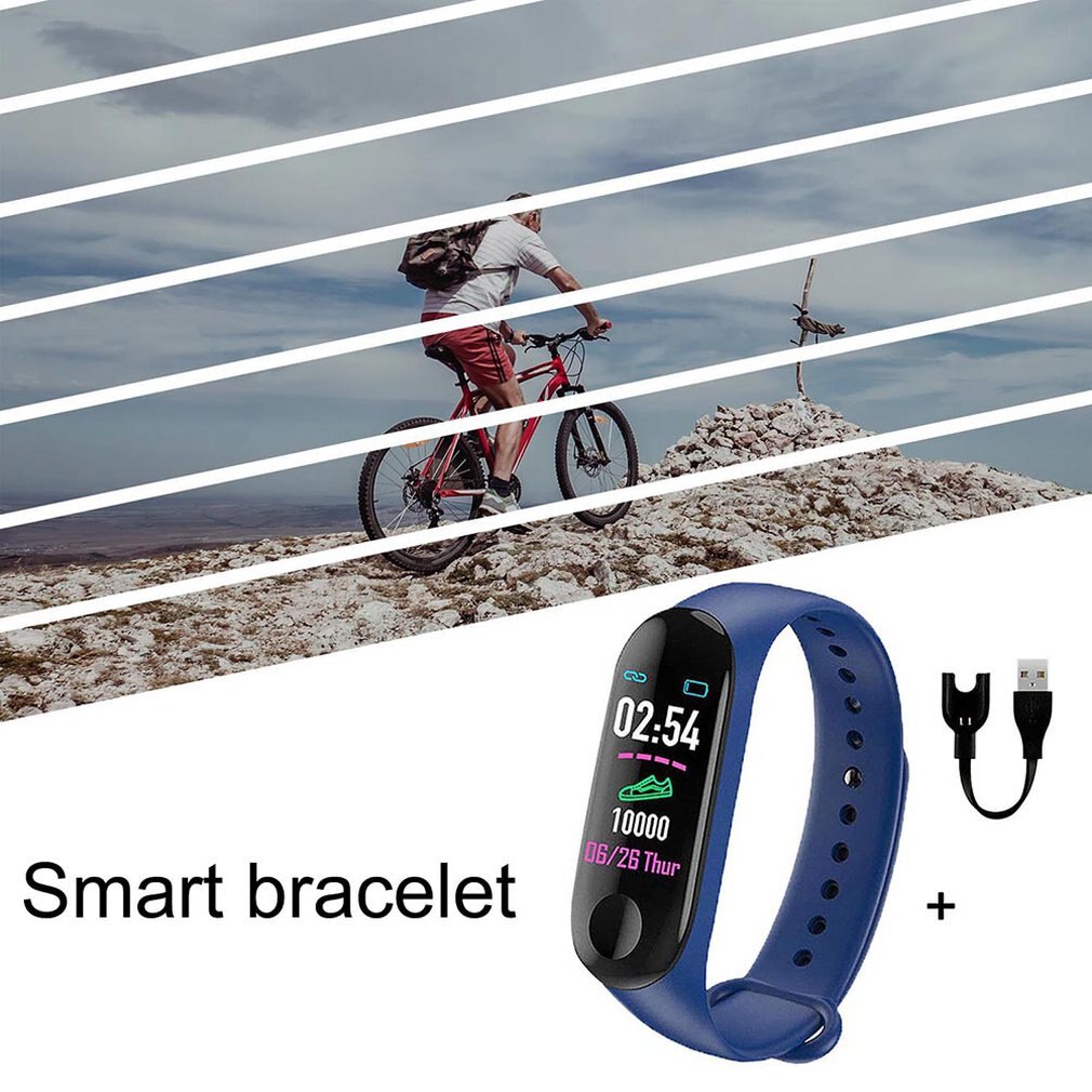 M3 plus smart bracelet heart rate pedometer call reminder message push Neutral Silica gel Waterproof Sleep monitoring