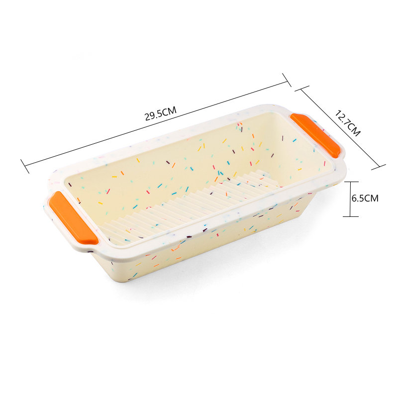 Siliconen Ronde Rechthoekige Mold Set Siliconen Cake Toast Brood Lade Mold Non-stick Kleur Willekeurige Bakken Tools