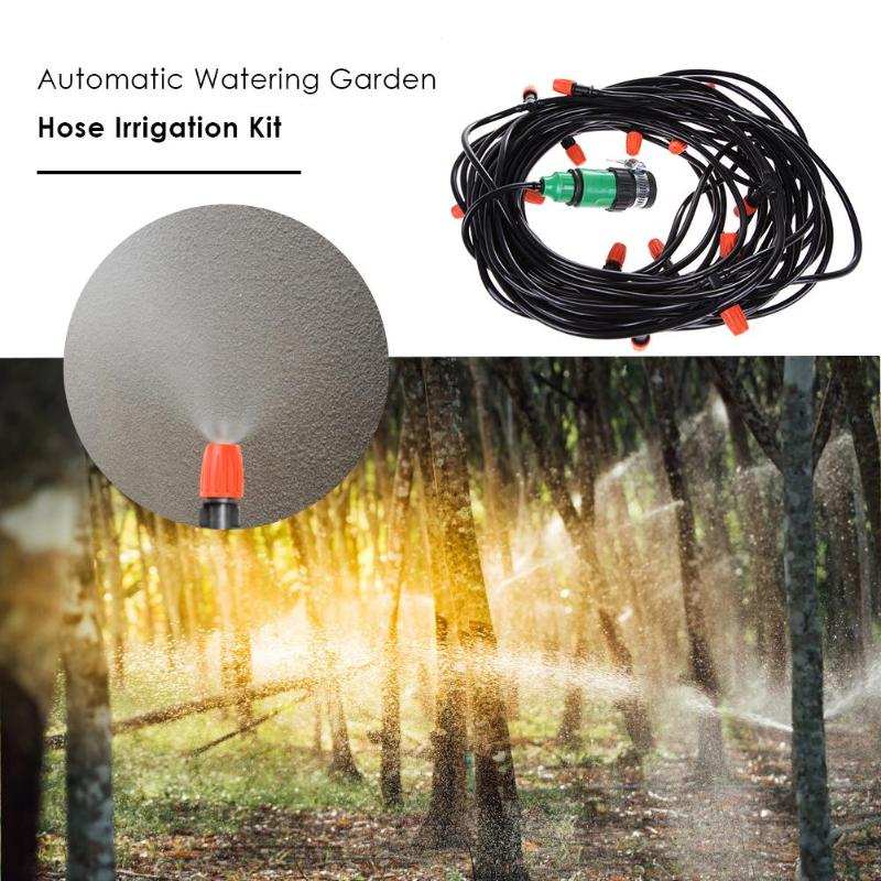 Automatic Watering Garden Hose Micro Drip Irrigation System Kit with Nozzle Garden Lawn Watering Irrigation System 5/10/25M
