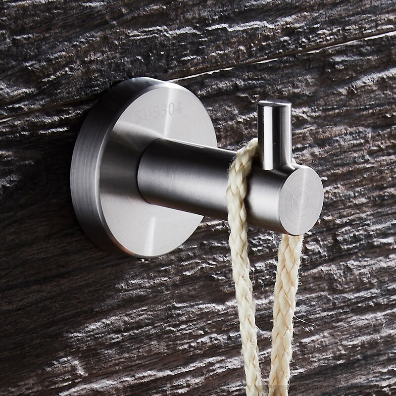 BAIANLE Gewaad Haak Rvs Geborsteld Nikkel Coat Kleding Haken Handdoek Hanger Badkamer Accessoires