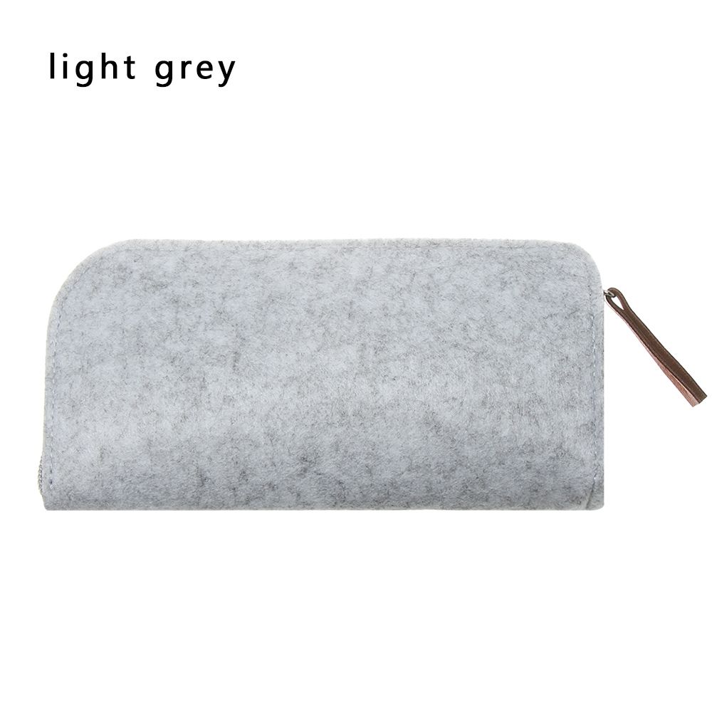 Funda de fieltro de lana con cremallera para gafas, estuche portátil para gafas de sol, caja protectora suave, barato,: Verde militar