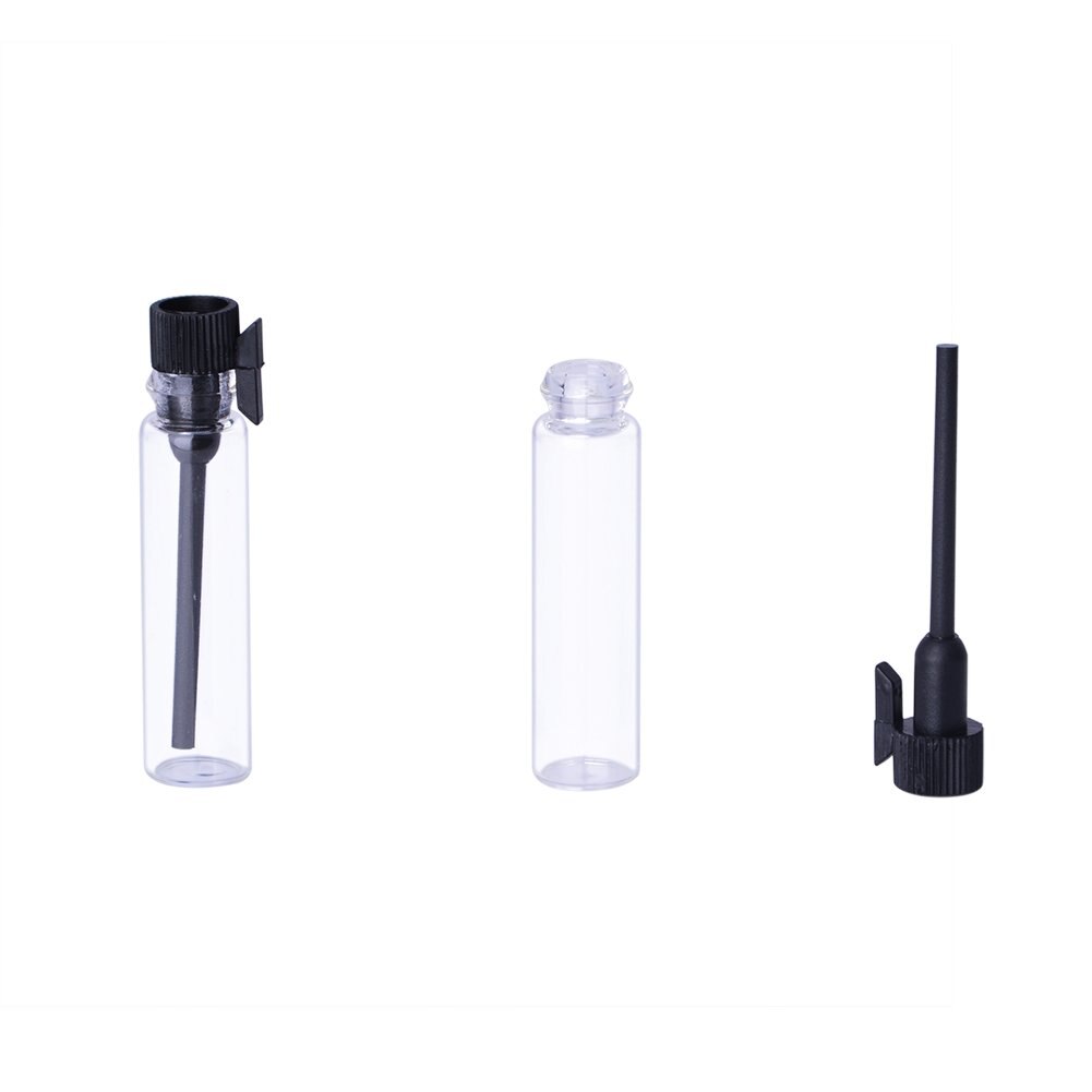 100 stk 1ml 2ml 3ml parfume prøve mini flaske tomme glas hætteglas dråber beholder laboratorium væske duft prøveglas