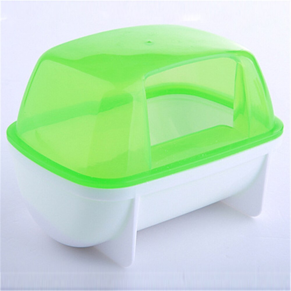 Hamster Bath Room Plastic Chinchilla Bathing Cage House Toilet Bath Salt Body Washing for Squirrel Baby Rabbit Litter Box